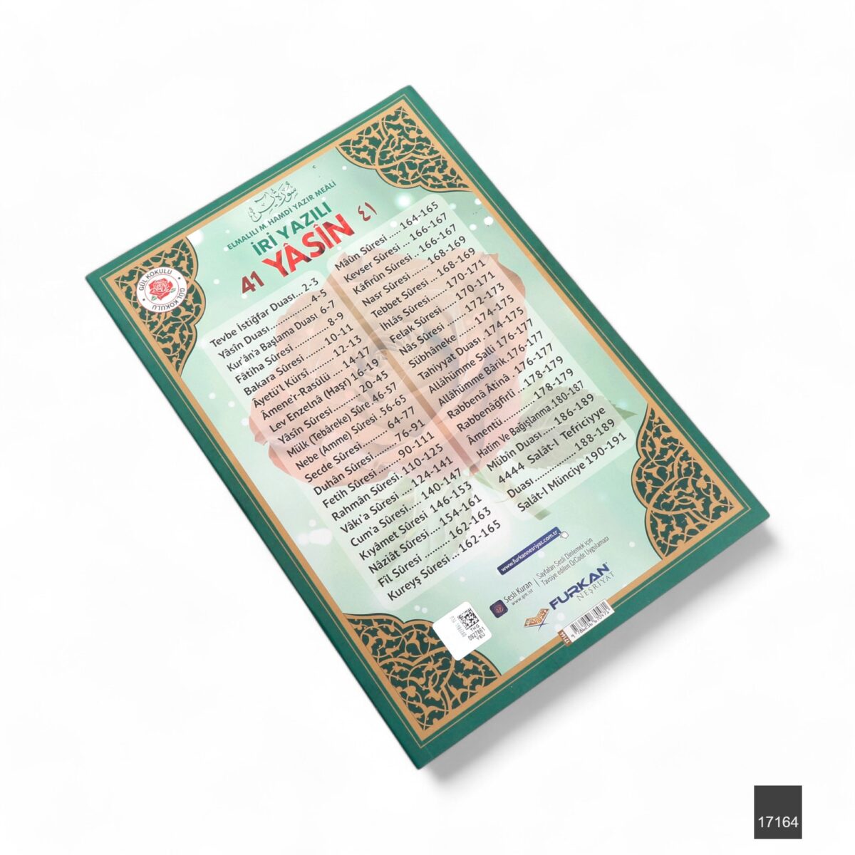 FN Orta Boy 192 Sayfa İri Yazılı Karton Kapak Yasin - Yeşil - Görsel 4