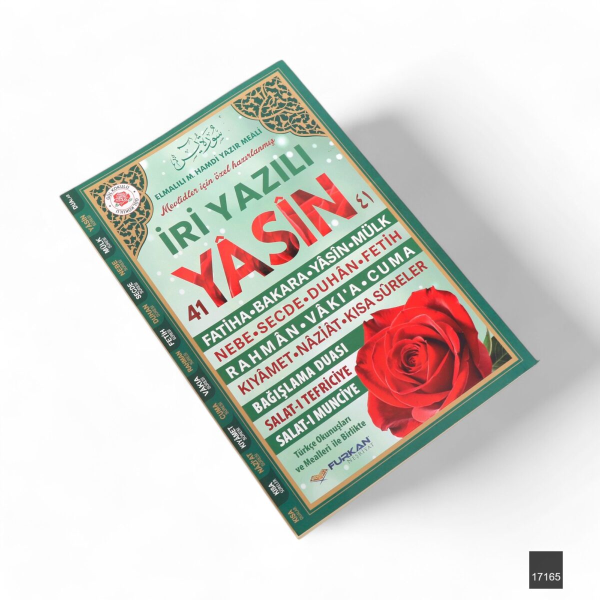 FN Rahle Boy 192 Sayfa İri Yazılı Karton Kapak Yasin - Yeşil - Görsel 3