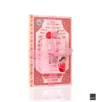 Pembe Kapaklı Münacat Cüzü ve Medine Gülü Sürülebilir Esans Hediyelik Seti